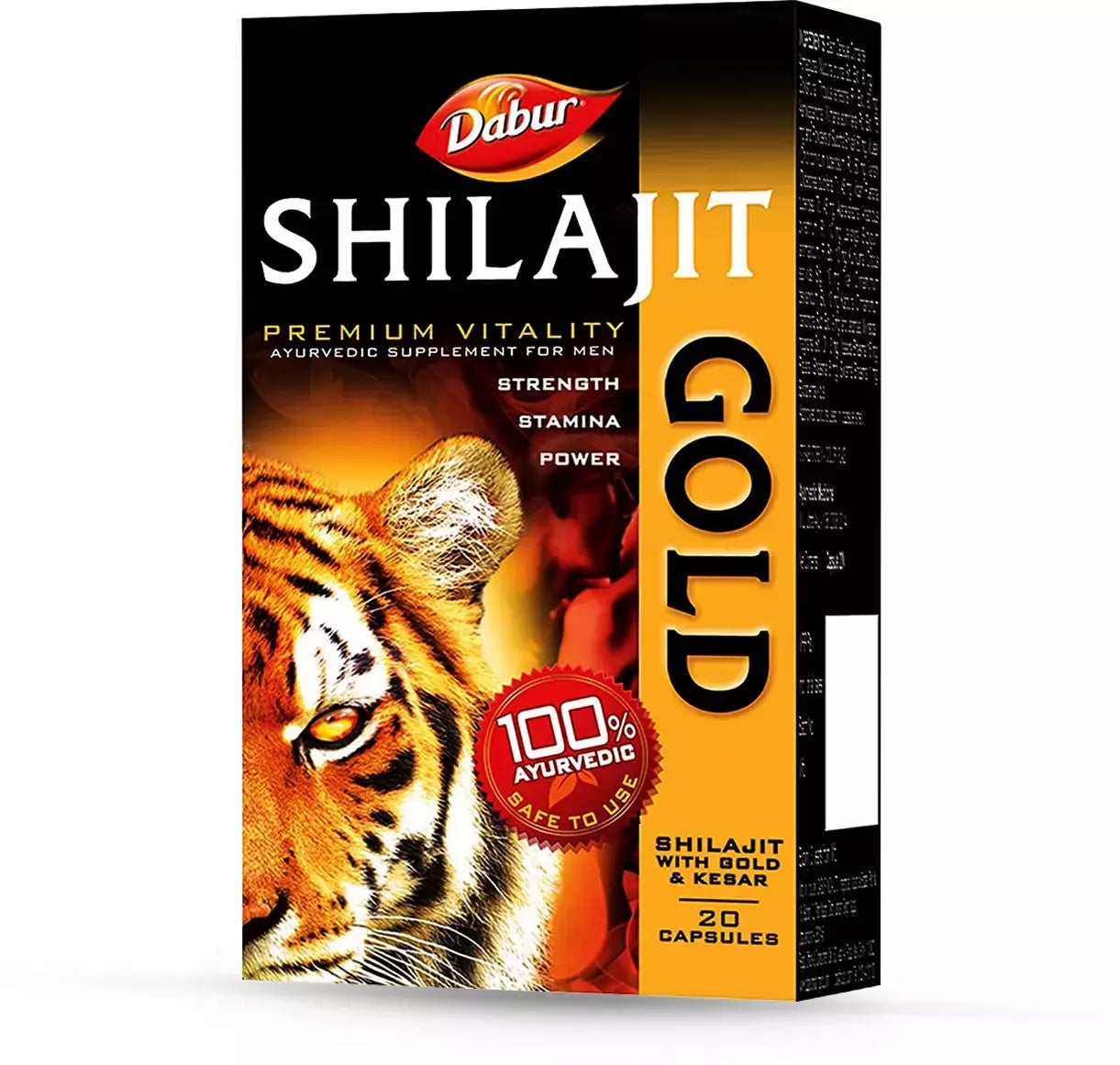 Shilajit Capsules with Pure Mineral Pitch for Natural Energy