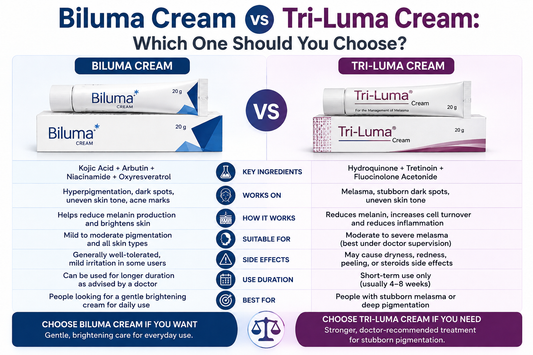 Biluma Cream vs Tri-Luma Cream: Which One Should You Choose?